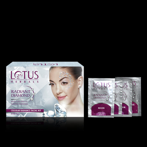 Lotus Radiant Diamond Cellular Radiance Salon Grade 4 Facial Kit